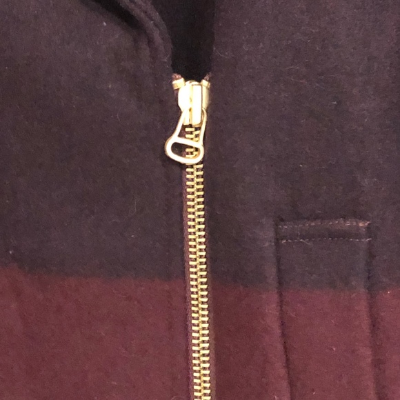 NWT Tommy Hilfiger M Burgundy Plaid  Wool Jacket - Picture 5 of 15